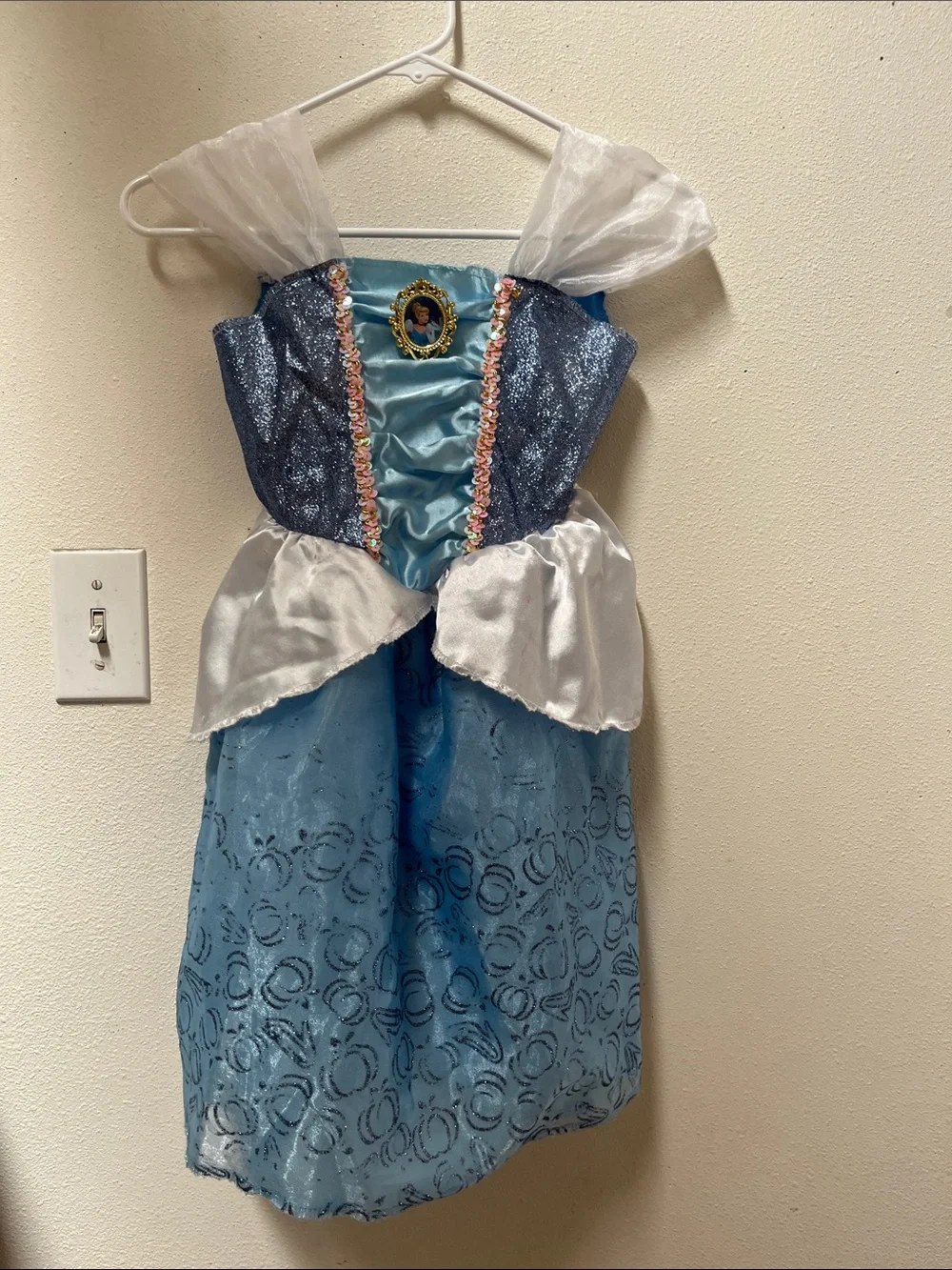 Disney Blue and White Sparkle Princess Costume Dress